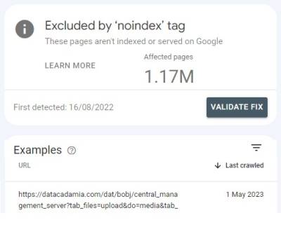 Excluded By Noindex Tag Google Console