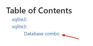 Database Combo Sqlite Interface