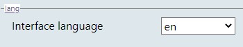 Interface Language
