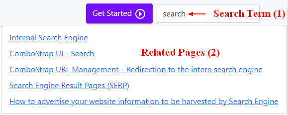 Pagelist Search Box Combostrap