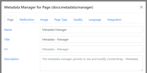 Metadata Manager