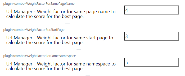 Best Page Name Weight Factor Conf