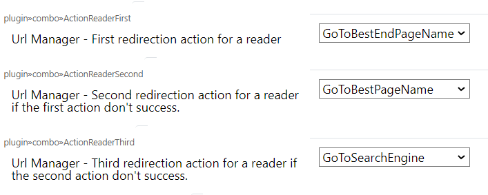 Redirection Actions
