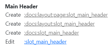 Main Header Slot Manager