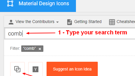 Material Design Choose Icon