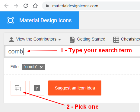 Material Design Choose Icon