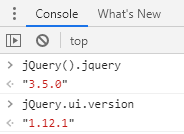 Jquery Version Browser Console