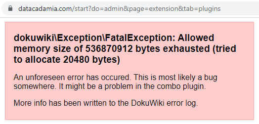 Fatal Exception Exhausted Memory