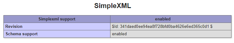 Simplexml Enabled Phpinfo